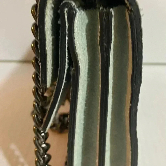 Handcrafted green blue leather suede satchel handbag - Picture 9 of 14